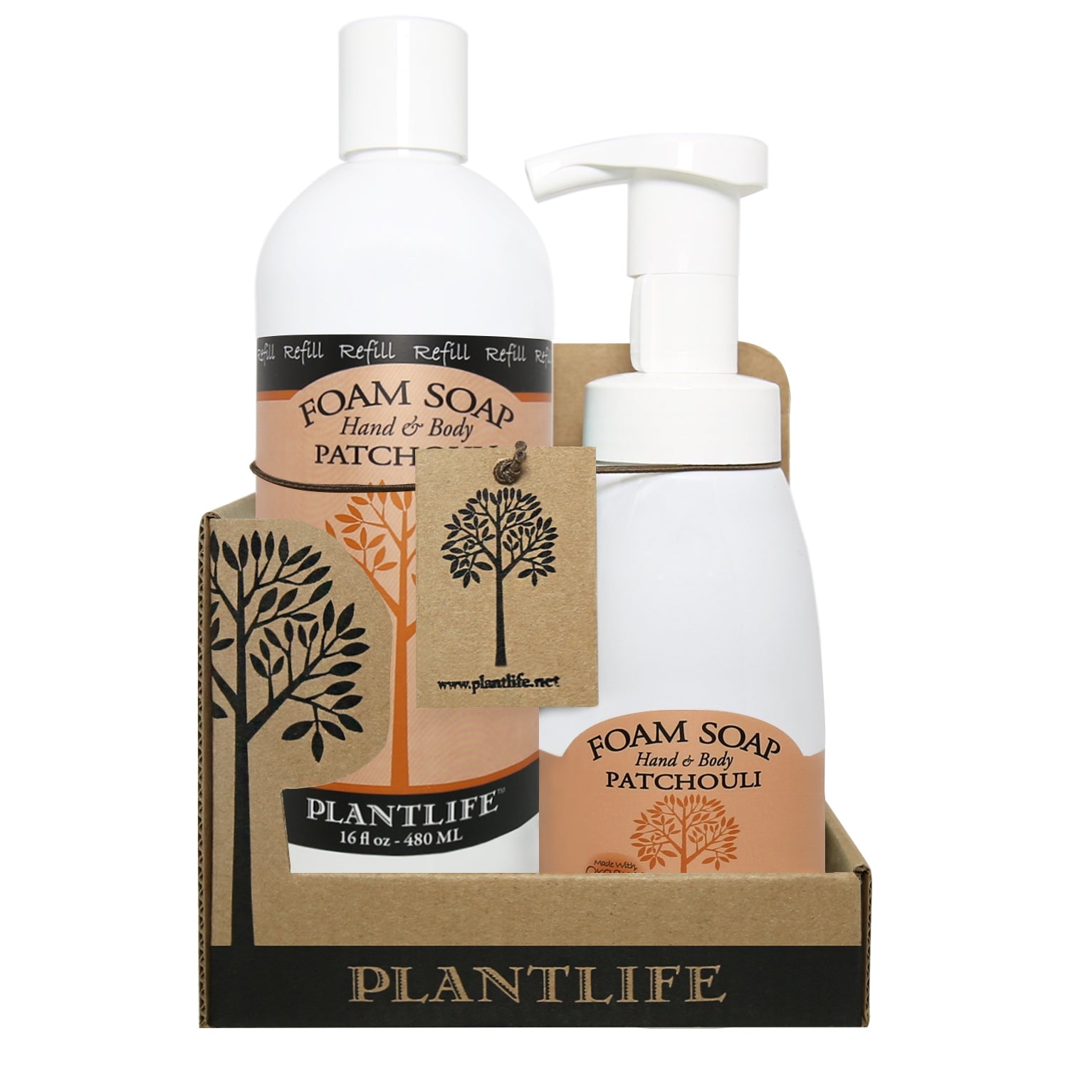 Patchouli Foam Soap Value Set – Soap and refill bundle with patchouli essential oil