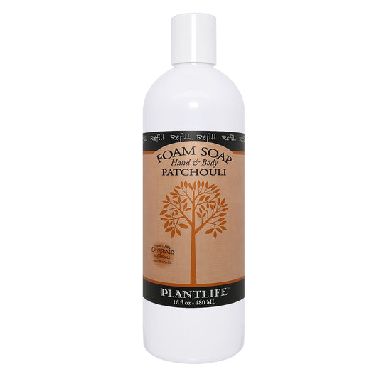 Patchouli Foam Soap alternate front – Plantlife patchouli foam hand and body soap