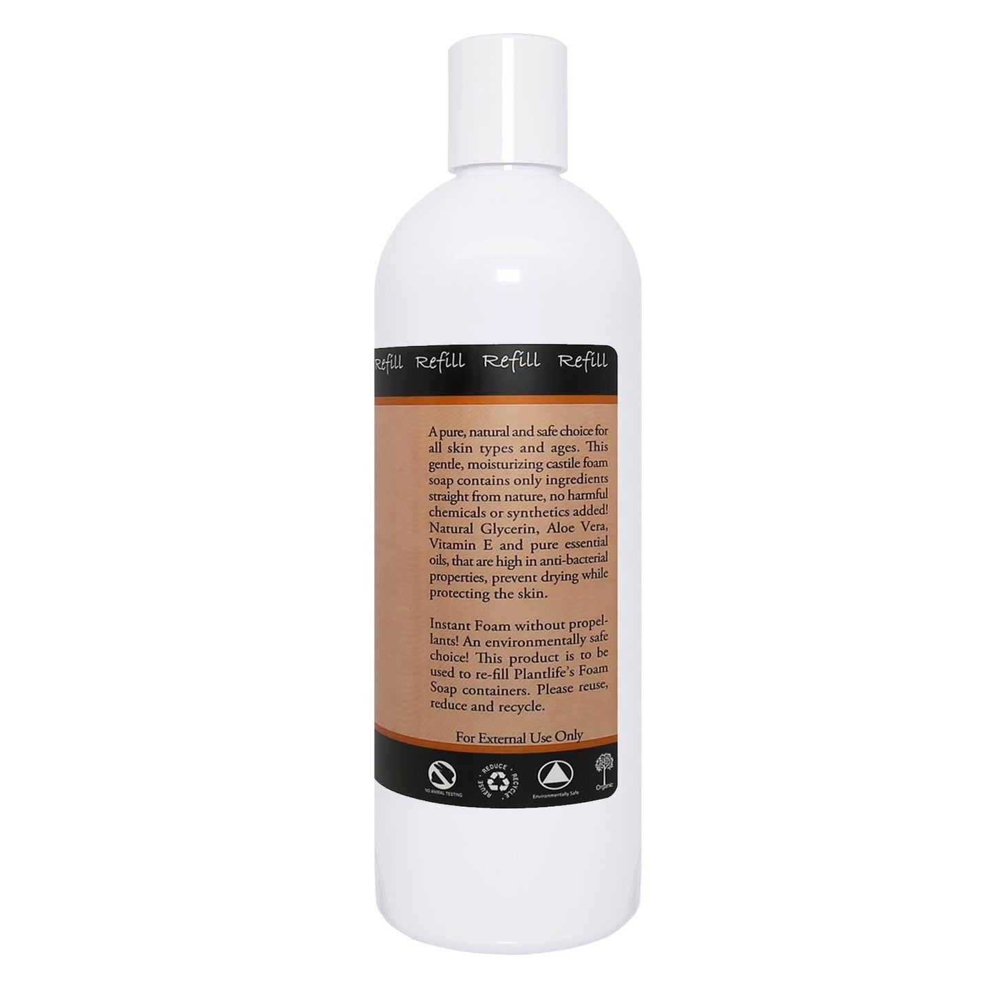 Patchouli Foam Soap additional back label with product claims