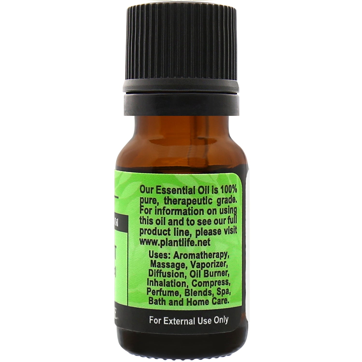 Plantlife Peppermint Essential Oil back label including instructions