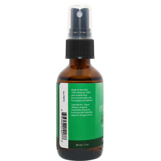 Peppermint Essential Oil Mist ingredients – Plantlife label detailing refreshing and cooling essential oils.