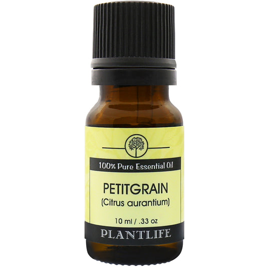 Plantlife Petitgrain Essential Oil bottle with fresh, floral aroma