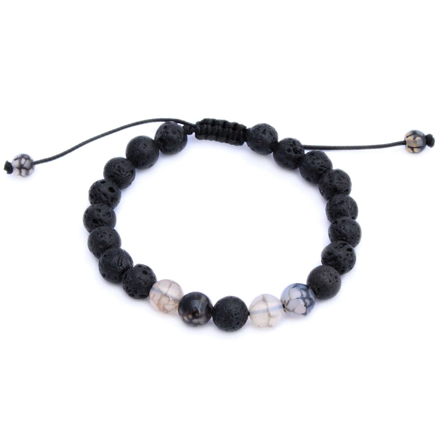 Black Vein Agate Aromatherapy Bracelet by Plantlife - natural aromatherapy stone bracelet