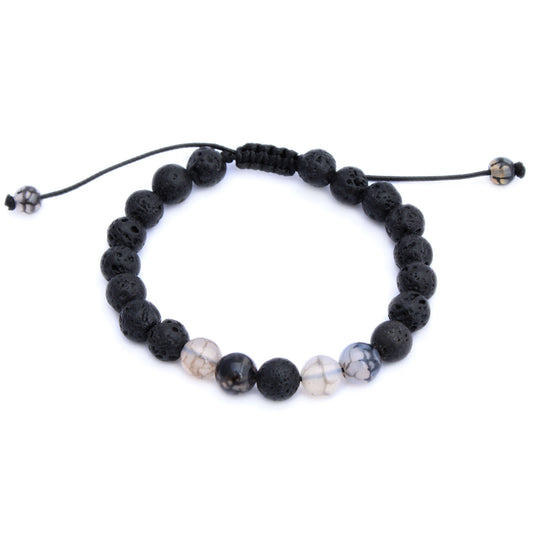 Black Vein Agate Aromatherapy Bracelet by Plantlife - natural aromatherapy stone bracelet