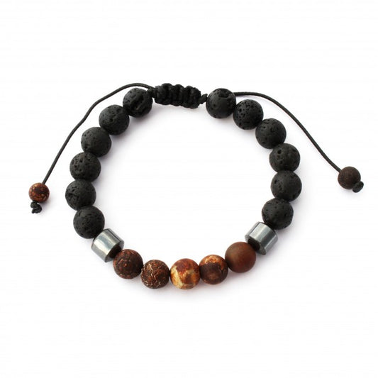 Brown Agate Adjustable Aromatherapy Bracelet by Plantlife - natural aromatherapy stone bracelet