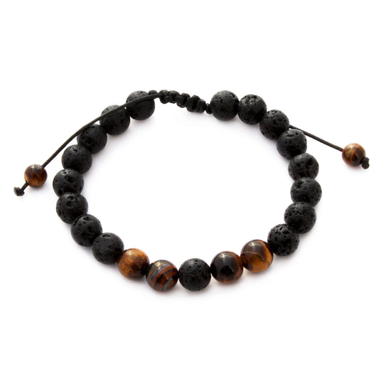 Polished Tigers Eye Aromatherapy Bracelet by Plantlife - natural aromatherapy stone bracelet