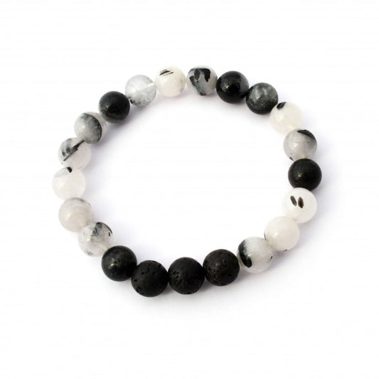 Black Tourmaline Quartz Aromatherapy Bracelet by Plantlife - natural aromatherapy stone bracelet