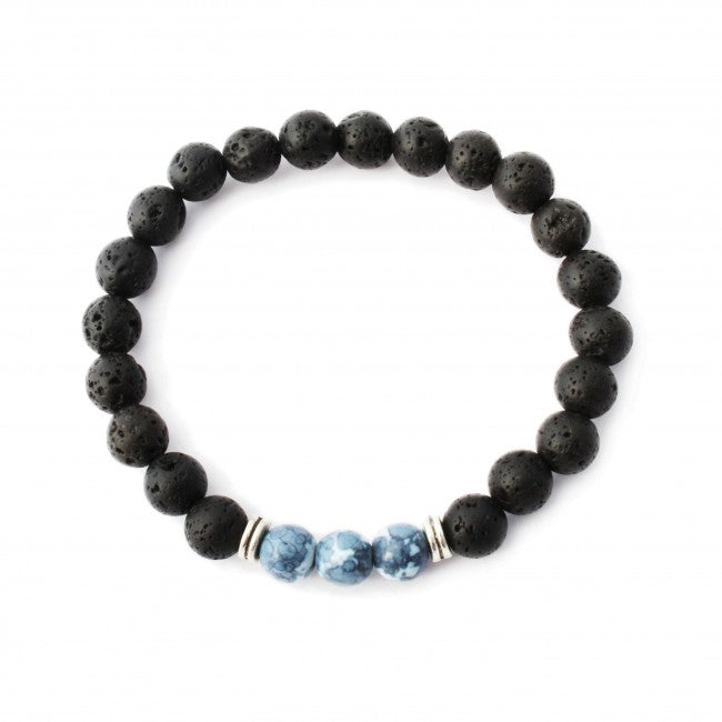 Blue Rain Flower Aromatherapy Bracelet by Plantlife - natural aromatherapy stone bracelet