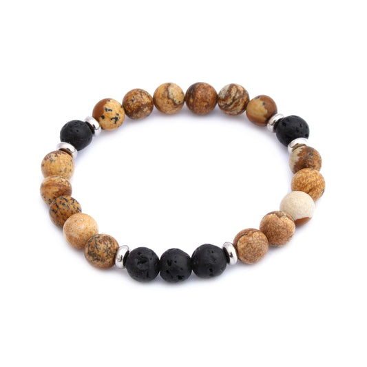 Brown Jasper Aromatherapy Bracelet by Plantlife - natural aromatherapy stone bracelet