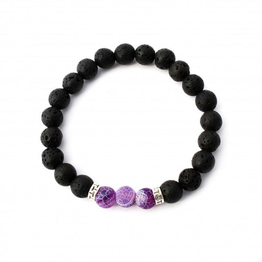 Frosted Purple Agate Aromatherapy Bracelet by Plantlife - natural aromatherapy stone bracelet