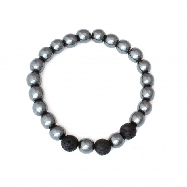 Hematite Aromatherapy Bracelet by Plantlife - natural aromatherapy stone bracelet