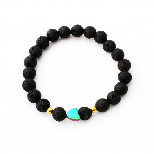 Iridescent Heart Aromatherapy Bracelet by Plantlife - natural aromatherapy stone bracelet