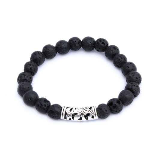 Silver Hematite Aromatherapy Bracelet by Plantlife - natural aromatherapy stone bracelet