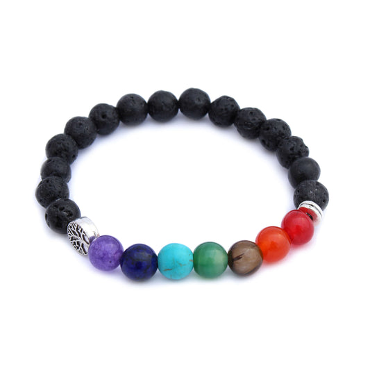 Tree Of Life Chakras Aromatherapy Bracelet by Plantlife - natural aromatherapy stone bracelet