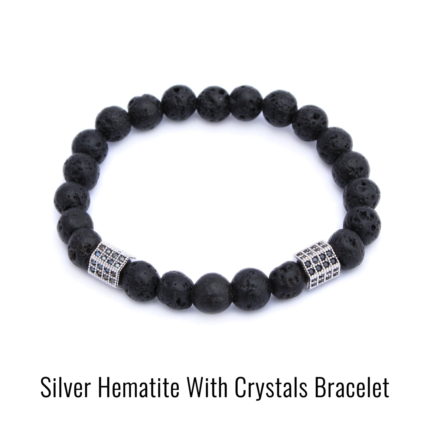 Plantlife silver hematite with crystals aromatherapy bracelet for spiritual harmony