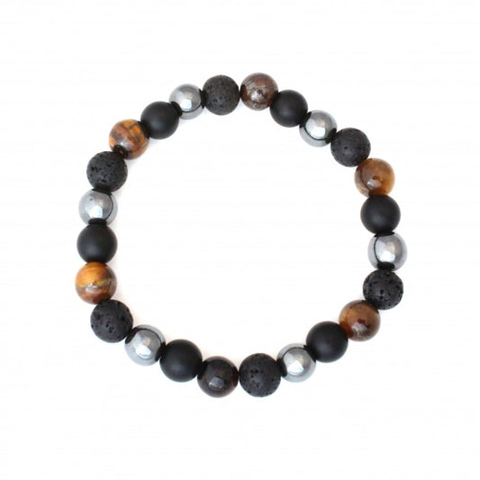 Tiger's Eye & Hematite Aromatherapy Bracelet by Plantlife - natural aromatherapy stone bracelet