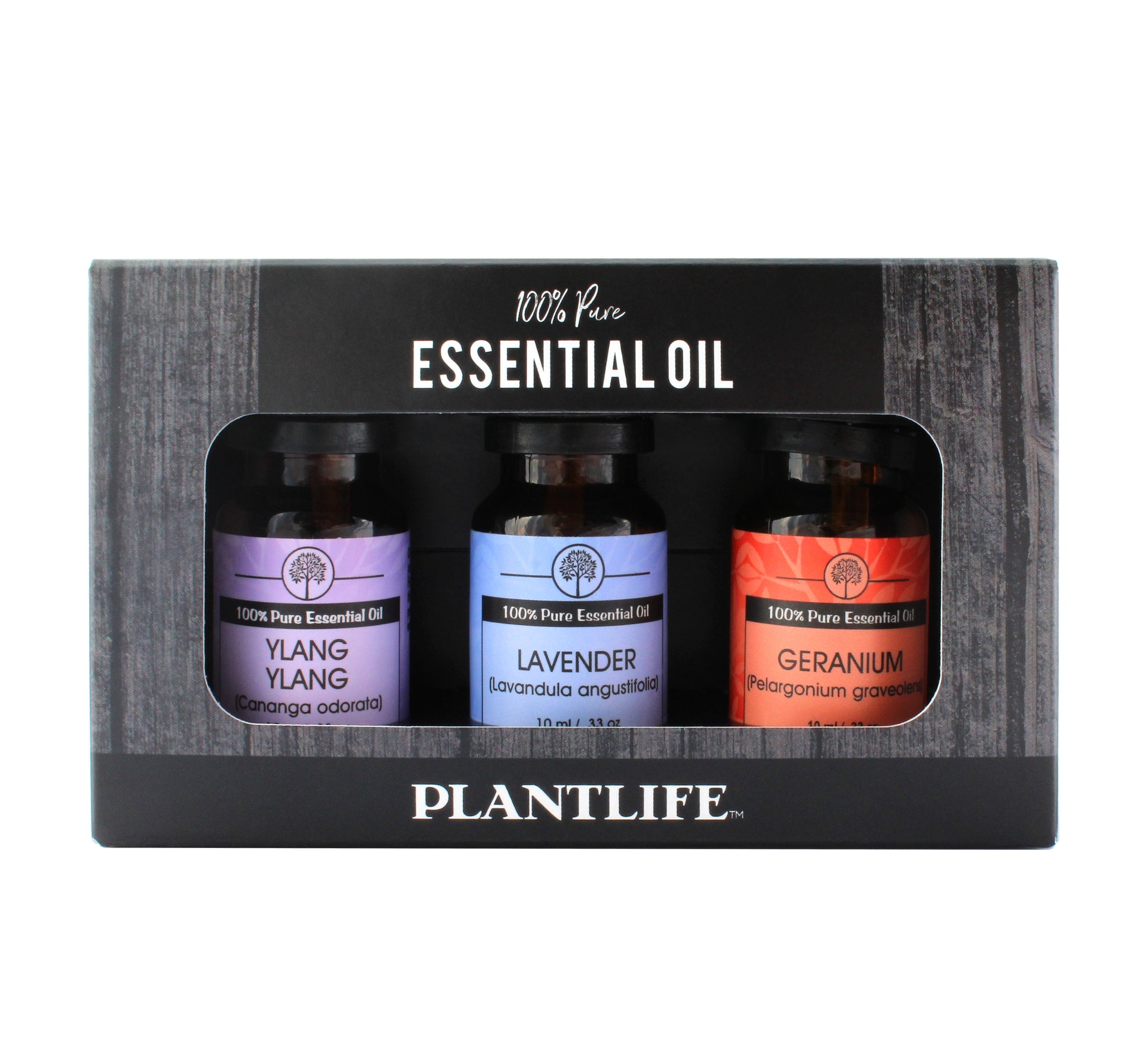 Plantlife Floral Essential Oil 6-Pack Set in brown kraft packaging