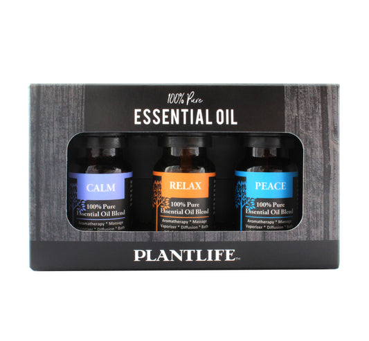 Plantlife Stress Relief Essential Oil Set with relaxing aroma blends