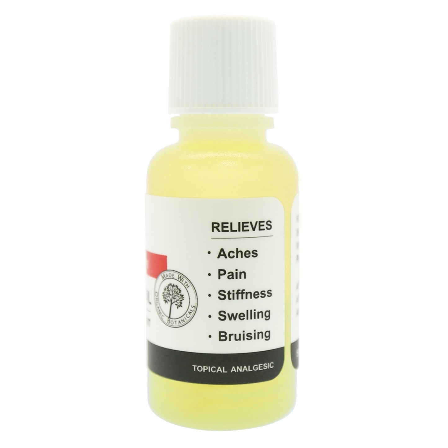 Plantlife Arnica Relief Oil bottle for natural pain therapy, featuring topical analgesic benefits for relieving aches, stiffness, swelling, and bruising with organic botanicals.