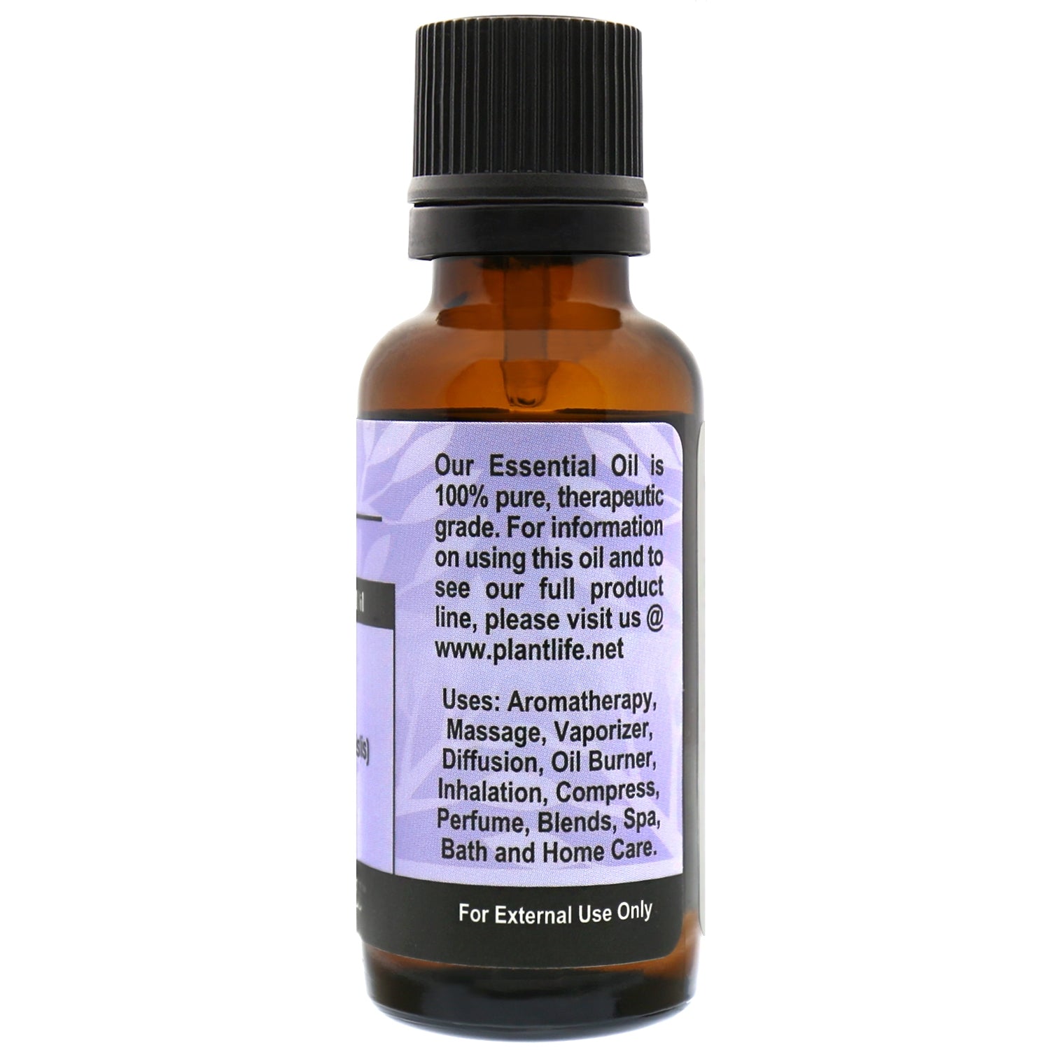 Plantlife Rosemary Essential Oil back label with focus and clarity notes