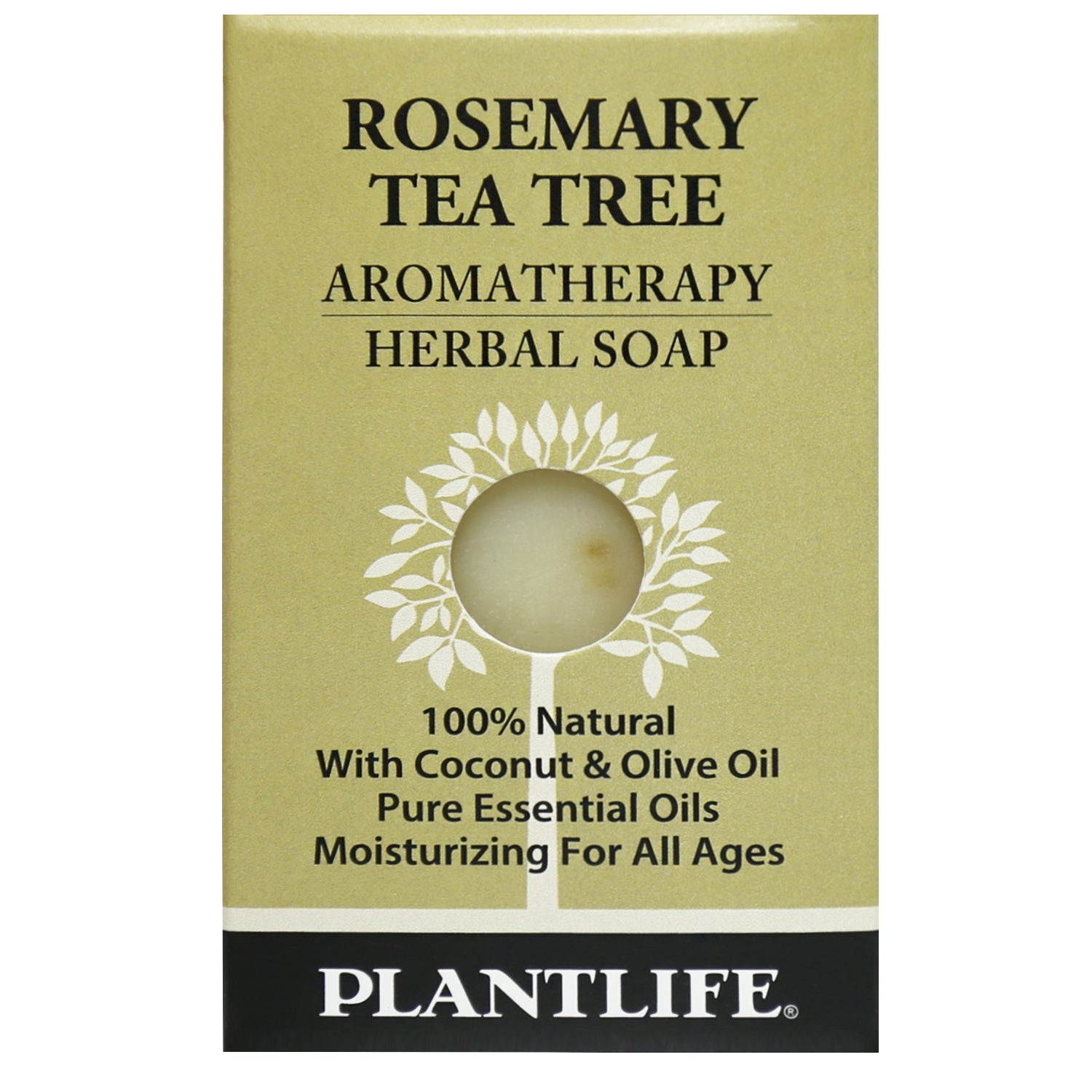 Plantlife Rosemary Tea Tree Herbal Soap Bar made with balancing rosemary and purifying tea tree essential oils