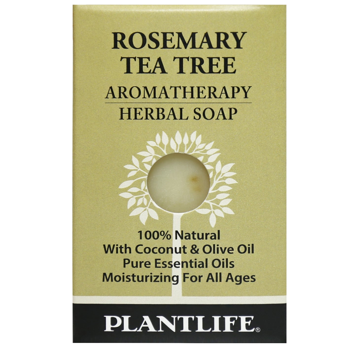 Plantlife Rosemary Tea Tree Herbal Soap Bar made with balancing rosemary and purifying tea tree essential oils