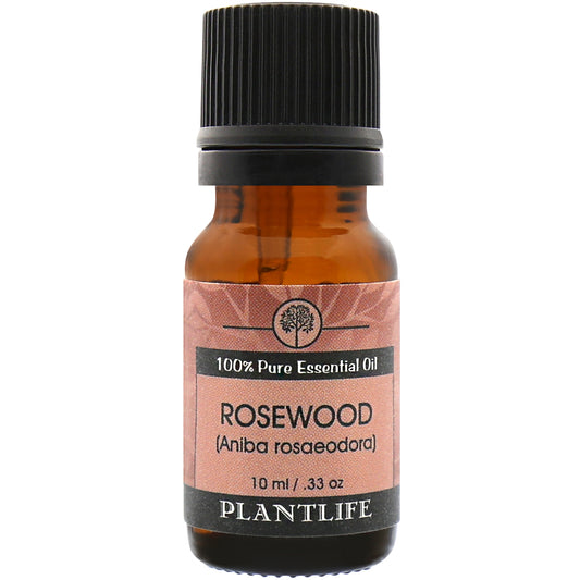 Plantlife Rosewood Essential Oil bottle with sweet, woody fragrance