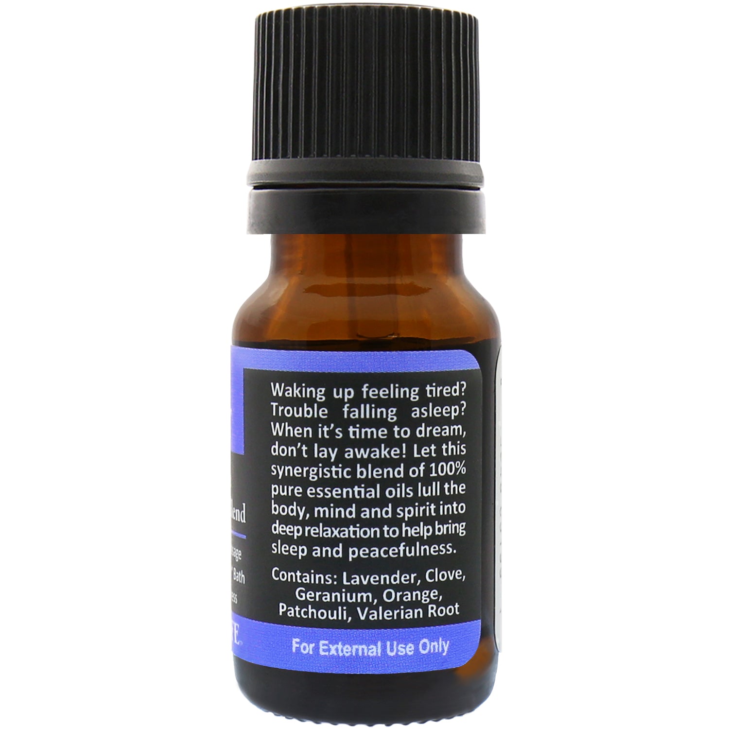Sleep Tight Essential Oil Blend Back Label – Nighttime Rest Formula