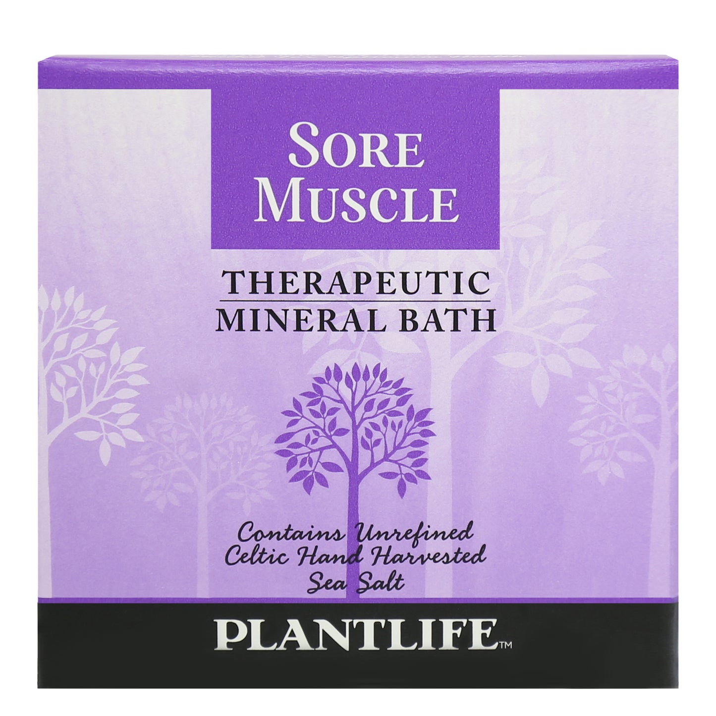 Plantlife Sore Muscle Therapeutic Mineral Bath with unrefined Celtic sea salt for muscle recovery and relaxation