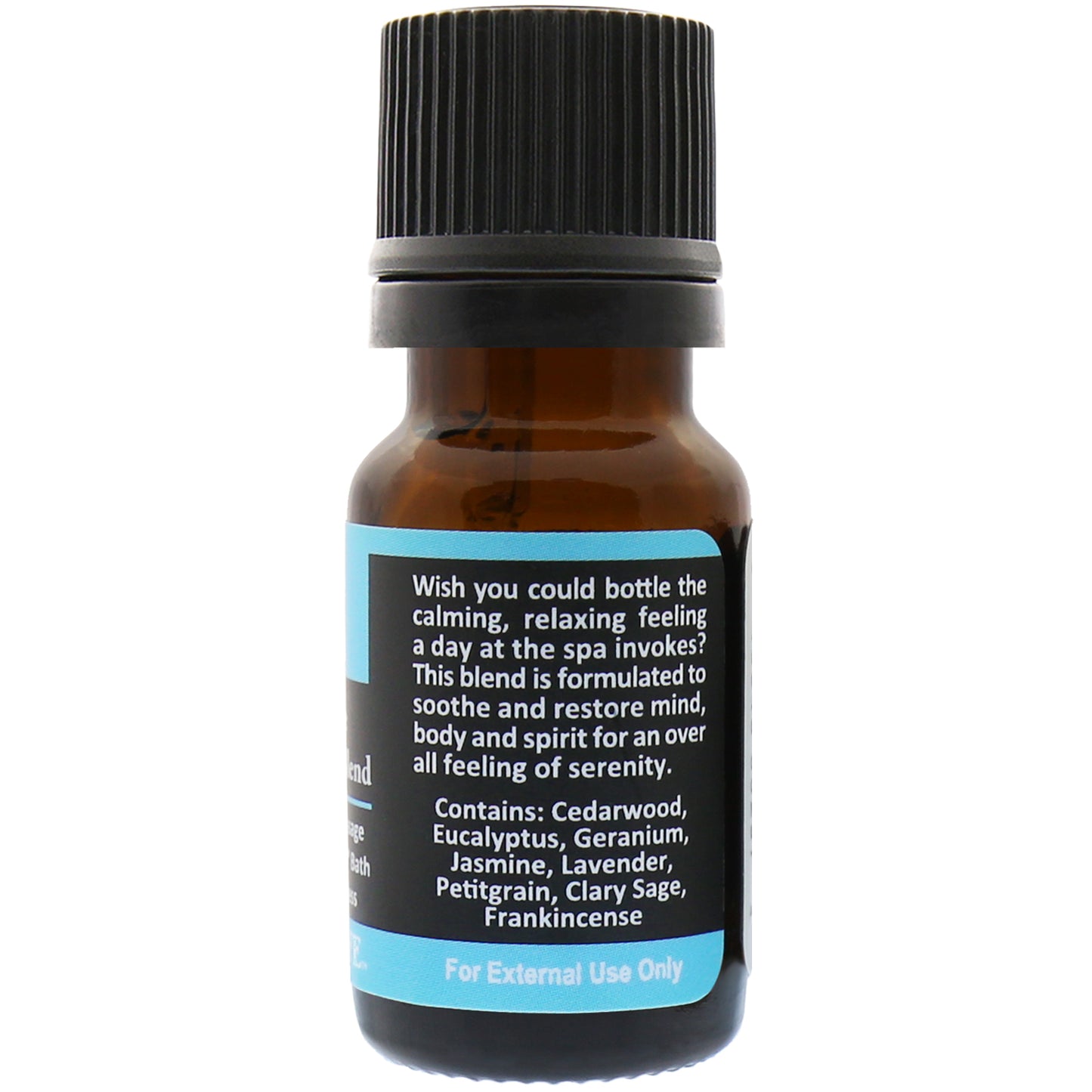 Spa Essential Oil Blend Back Label – Relaxation Blend Usage Instructions