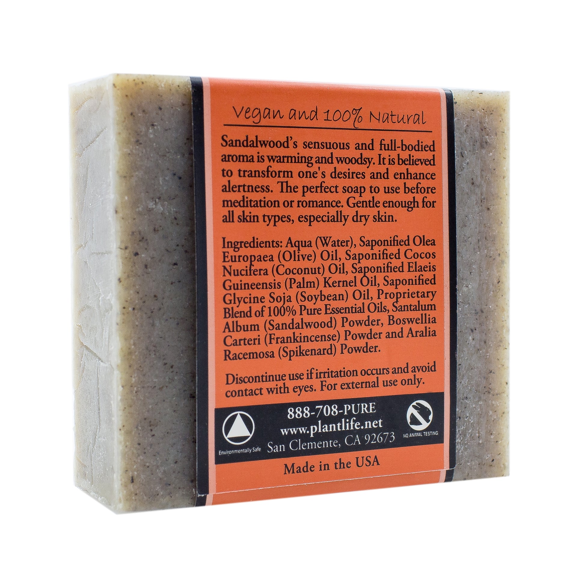 Sandalwood Plant Based Bar Soap