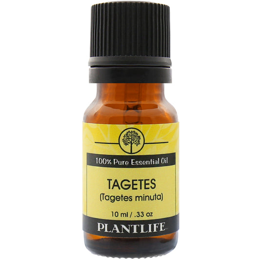 Plantlife Tagetes Essential Oil bottle with sweet, fruity aroma