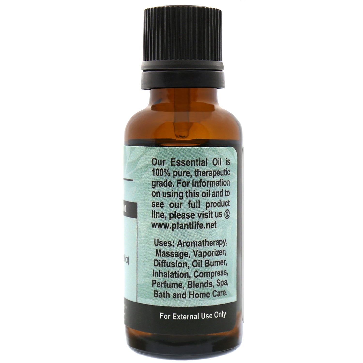 Plantlife Tea Tree Essential Oil back label with purifying properties