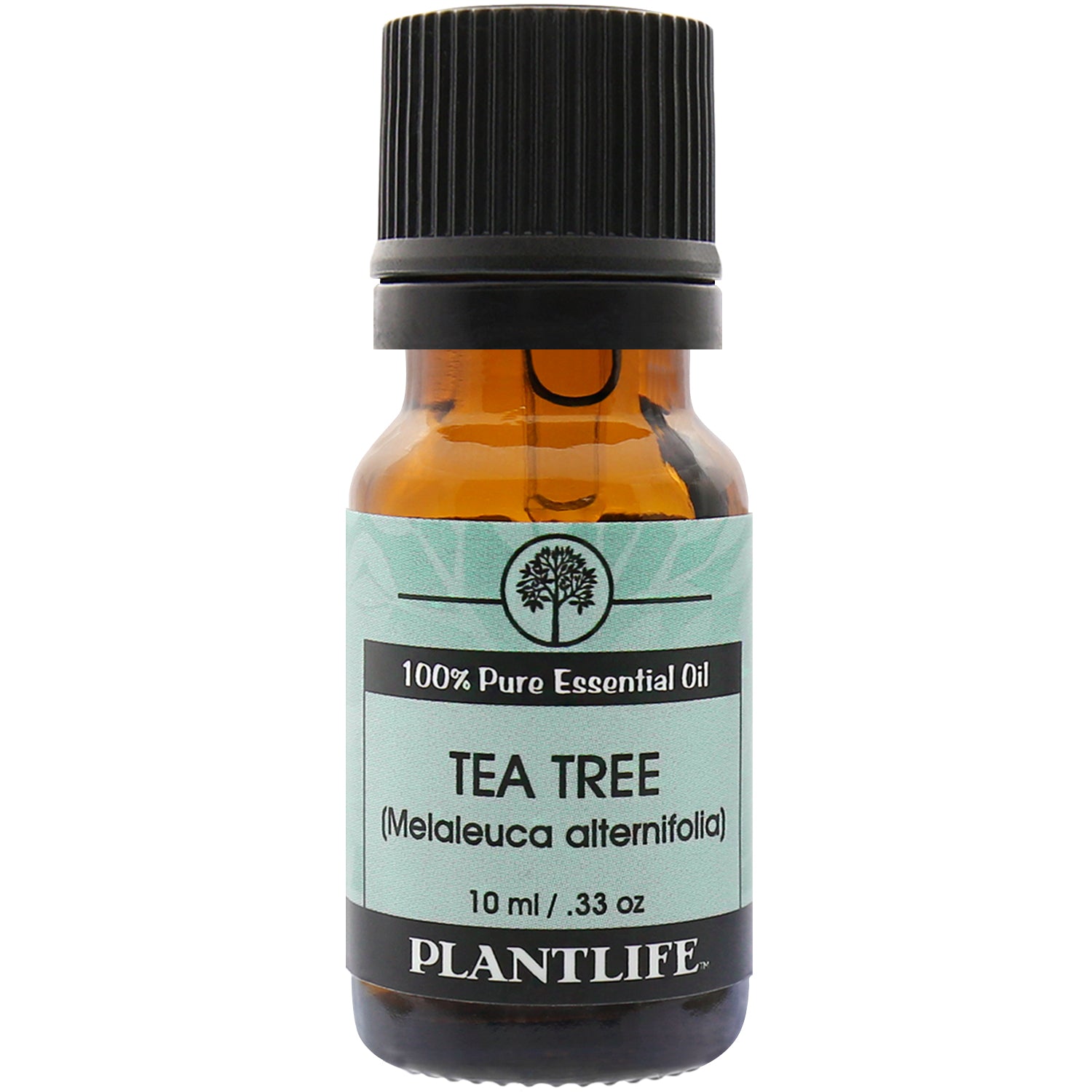 Plantlife Tea Tree Essential Oil bottle with fresh, medicinal scent