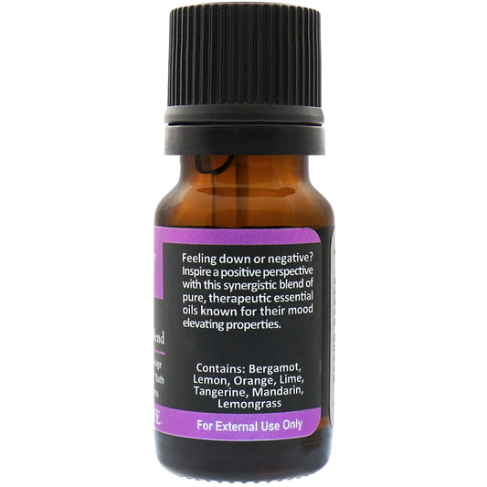 Uplift Essential Oil Blend Back Label – Mood Boosting Info and Ingredients