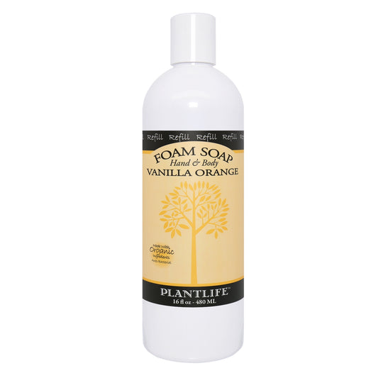 Vanilla Orange Foam Soap alternate front – Bright citrus and vanilla cleanser
