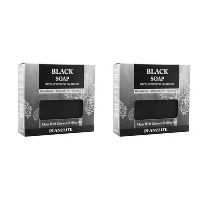 Black Soap With Activated Charcoal 2 Pack