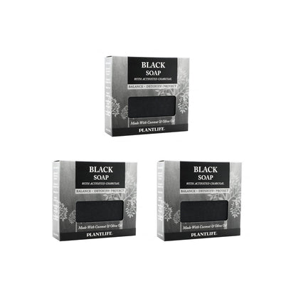 Black Soap With Activated Charcoal 3 Pack