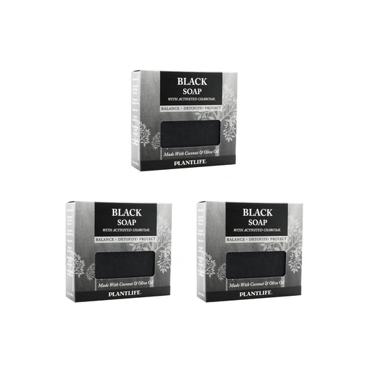 Black Soap With Activated Charcoal 3 Pack