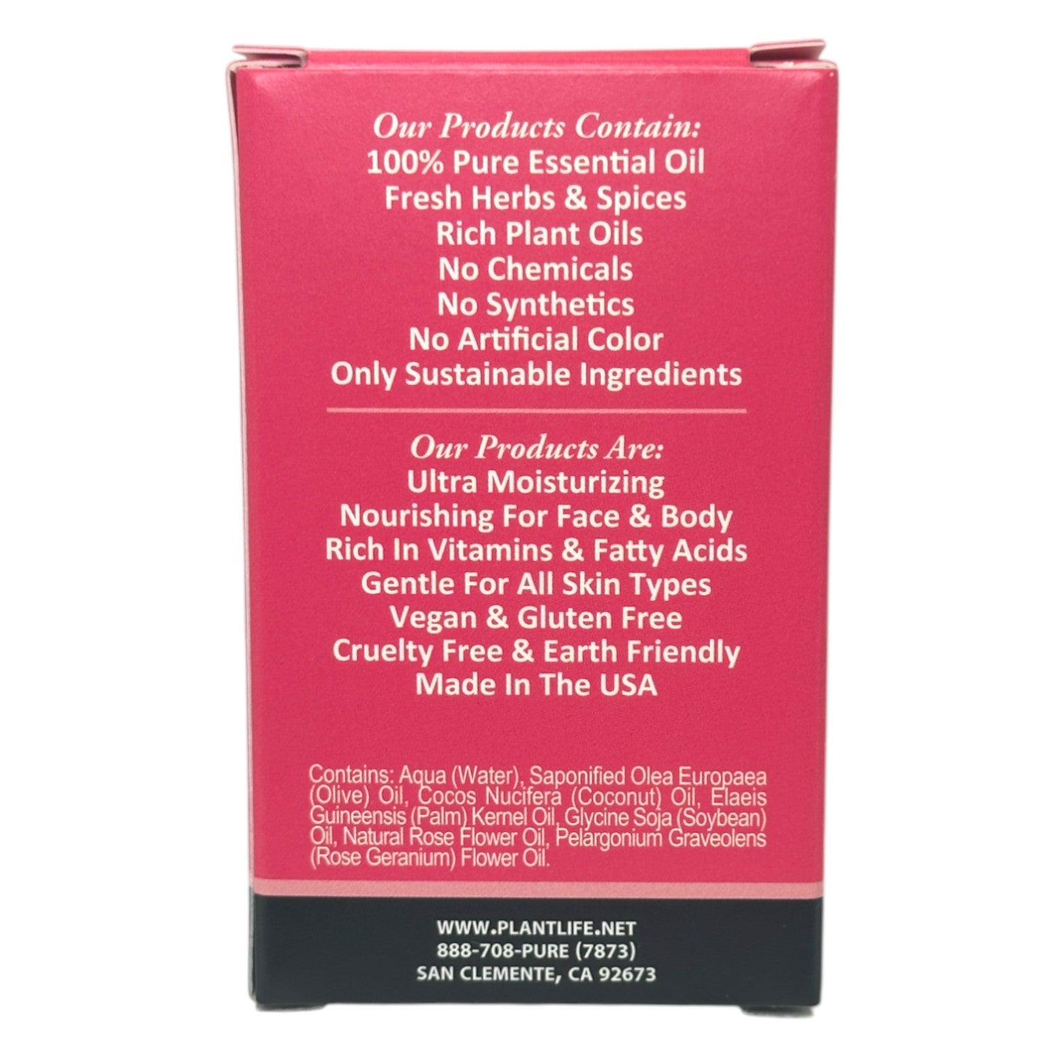 Product packaging with text about ingredients and benefits on a white background