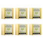 Six bars of Plantlife Lemon Verbena Loofah Love soap on a white background