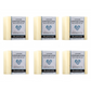 Six bars of Plantlife Lavender Loofah Love soap on a white background