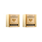 Two bars of Plantlife Patchouli Loofah Love Exfoliating Bar Soap on a white background