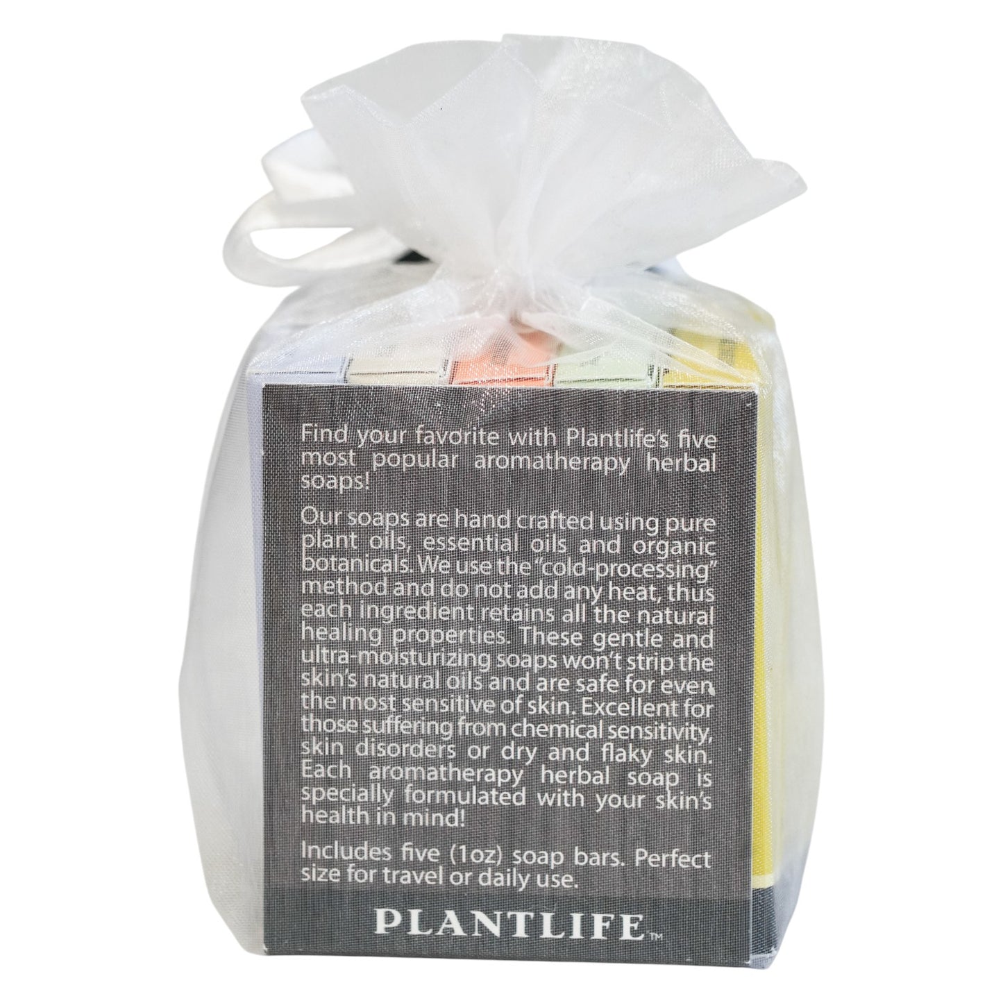 Plantlife Travel soap set in travel organza bag back