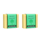 Two bars of Plantlife Aromatherapy Herbal Soap on a white background