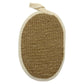 Brown scrubber with a textured surface on a white background