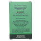 Product label with green background and white text detailing ingredients and product benefits.