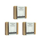 Three bars of Plantlife Rosemary Sage Aromatherapy Herbal Soap on a white background