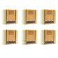 Six bars of Vanilla Orange Plantlife soap on a white background