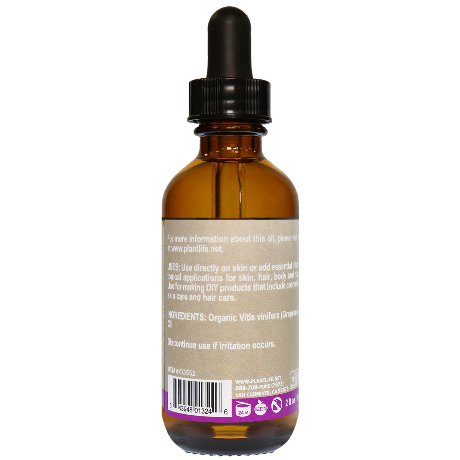 Plantlife Grapeseed Oil Back